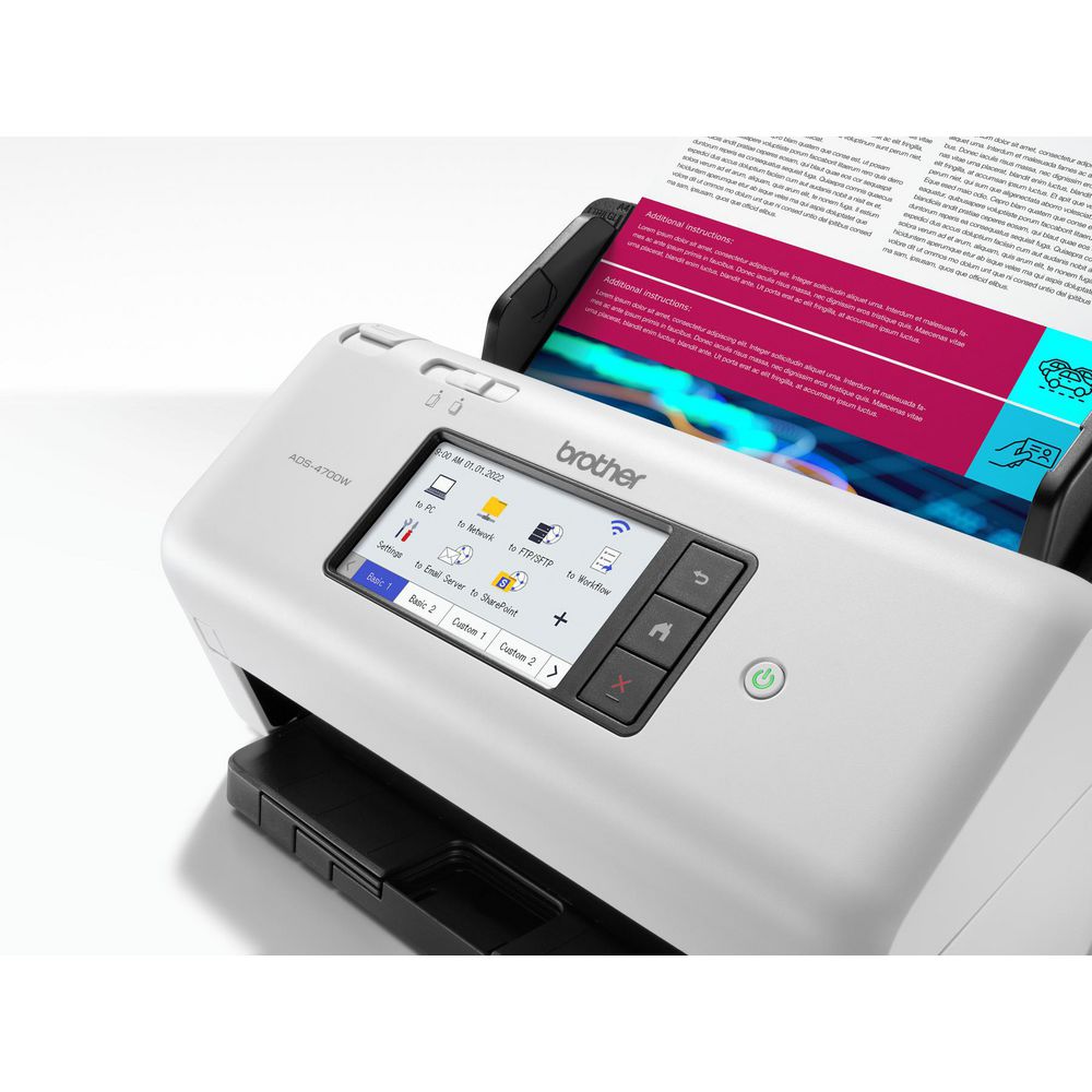 Brother ADS-4700W Professional Wireless Desktop Document Scanner A4 Duplex Touchscreen