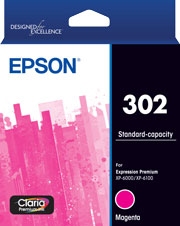 Epson 302 - Std Capacity Claria Premium - Magenta Ink Cartridge