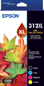 Epson 312XL - High Capacity Claria Photo HD - 4 Colour Pack