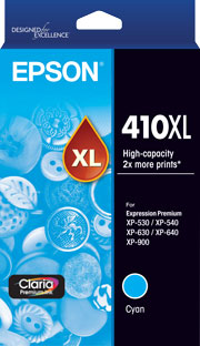 Epson 410XL - High Capacity Claria Premium - Cyan Ink Cartridge