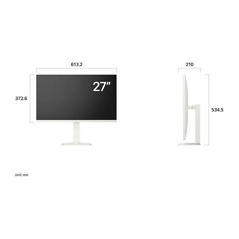 LG 27” 4K UHD IPS Smart Monitor with webOS