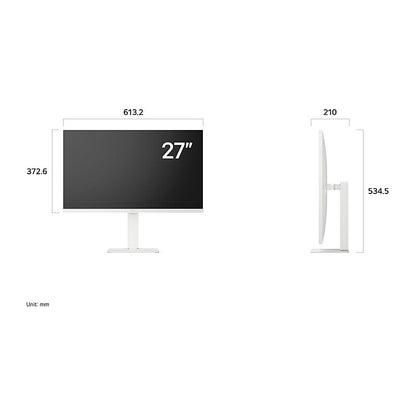 LG 27” 4K UHD IPS Smart Monitor with webOS